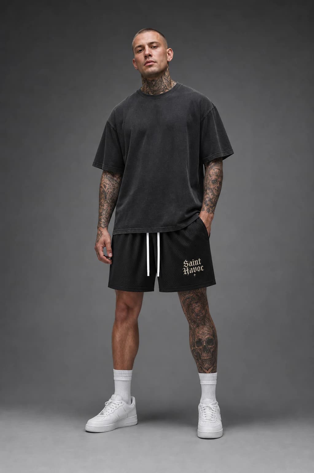 Mesh Shorts worn on a model