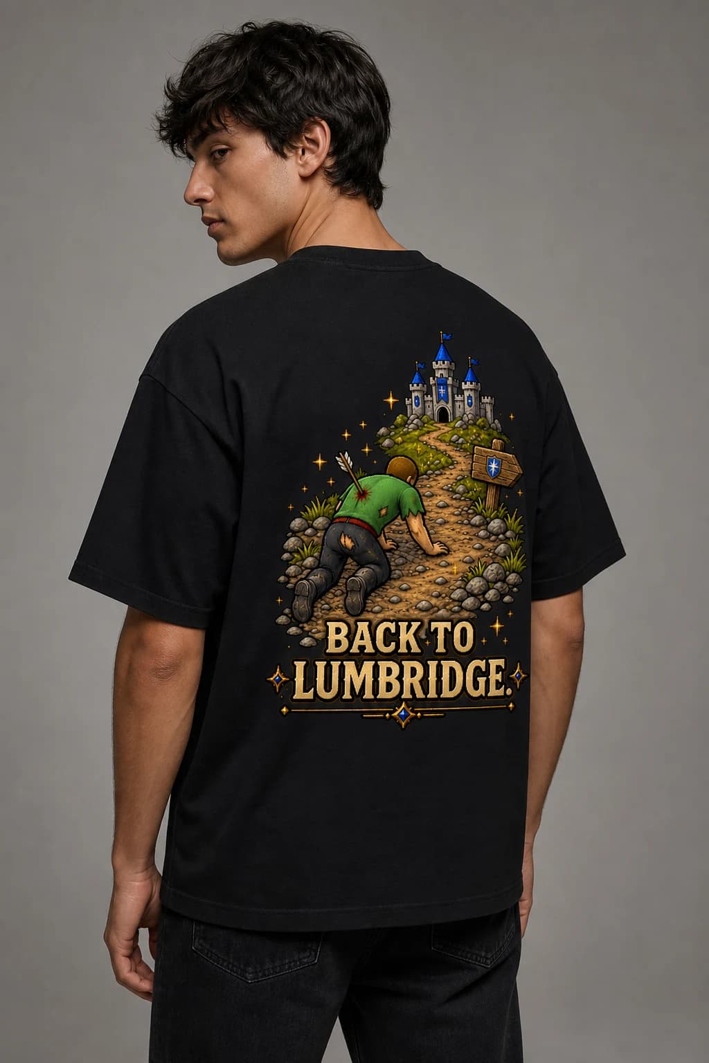 Back to Lumbridge worn on a model