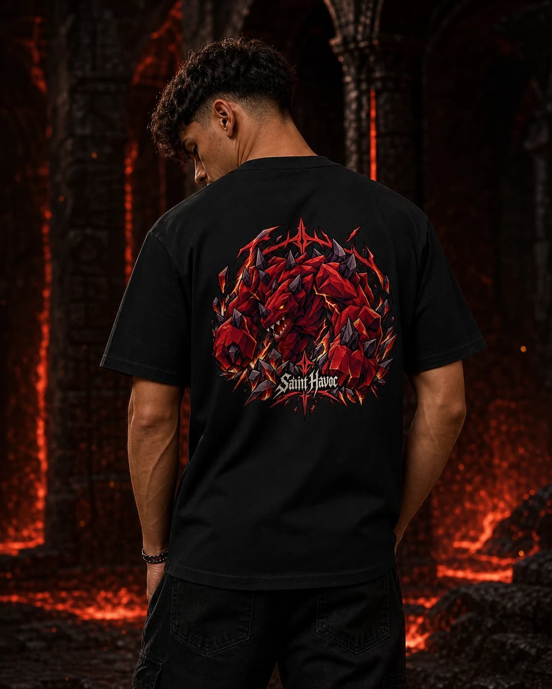 Jad worn on a model