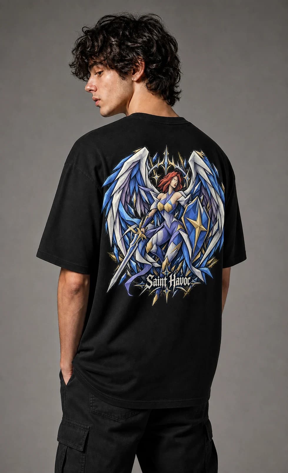Saradomin worn on a model
